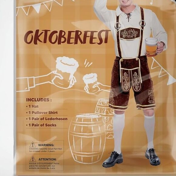 spooktacular Mens German Barvarian Ocktoberfest Costume Size XXL - Picture 7 of 13